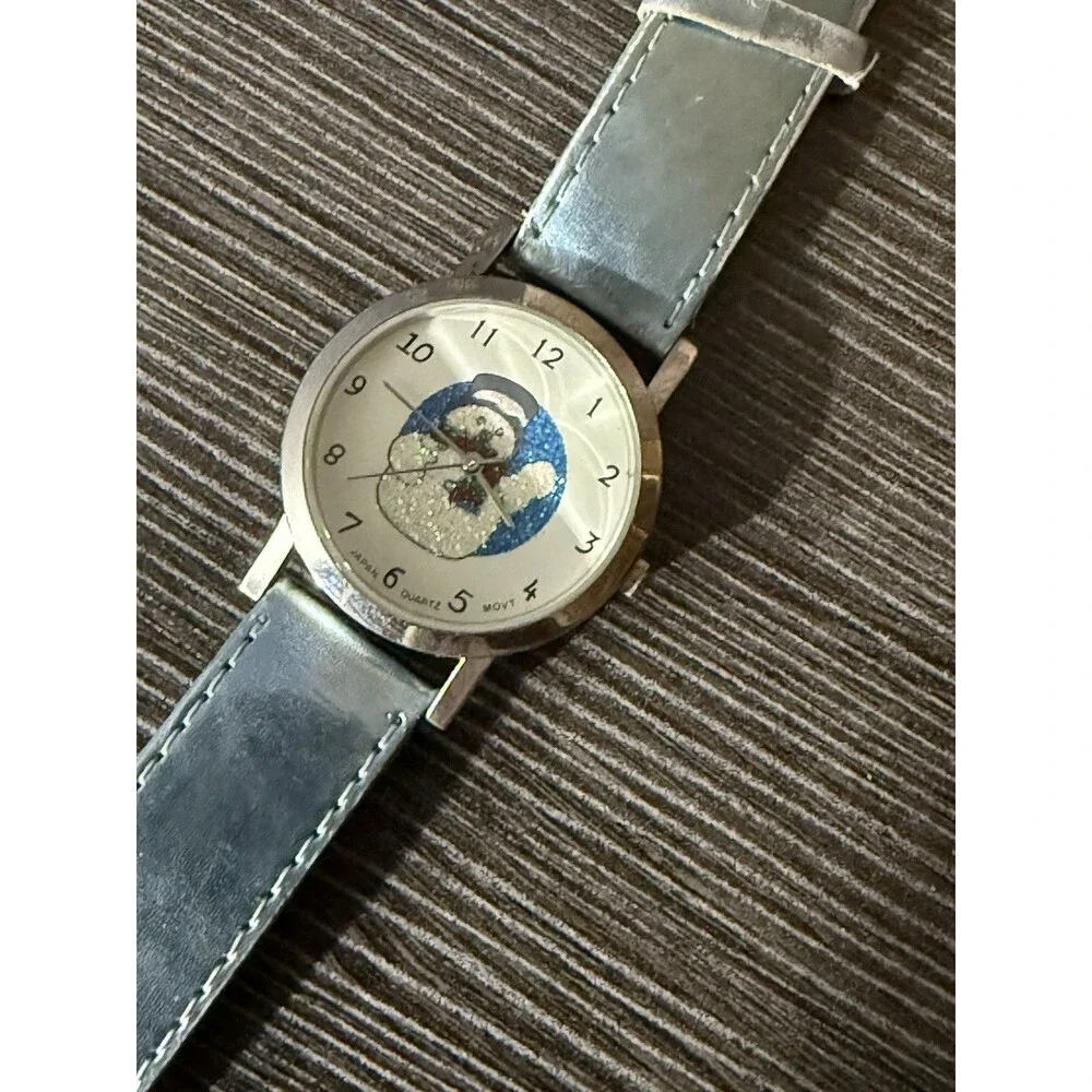 Christmas Snow Man Classic Vintage  Analog Watch New Battery!